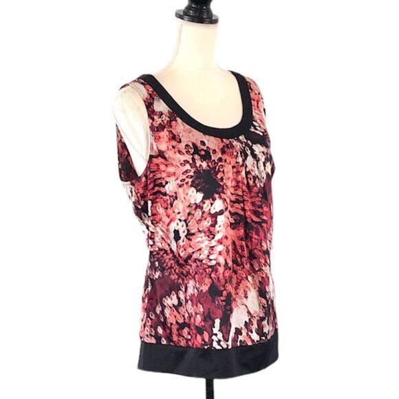 Ann Taylor Factory Women’s Burgundy, Mauve, White & Black Satin Tank Size 12 - Picture 4 of 11